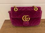 Gucci Marmont small velvet pink / roze, Ophalen, Gebruikt, Roze, Schoudertasje