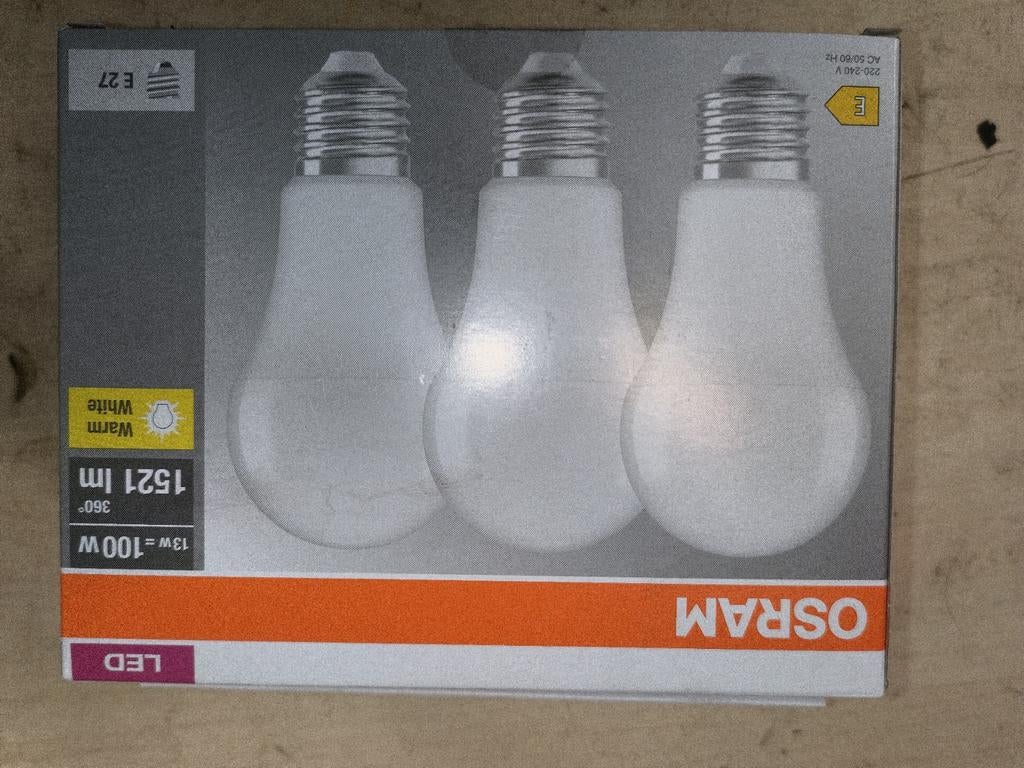 Osram LED Lampen 3 stuks - Nieuw in verpakking, 30 tot 60 watt, Led-lamp, Soft of Flame, Nieuw