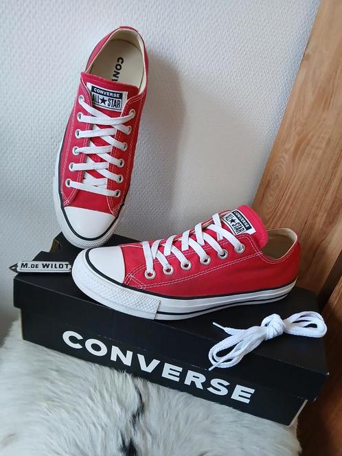 Converse All star 39,5 (40) rood gympen laag - rode sneakers, Kleding | Dames, Schoenen, Zo goed als nieuw, Sneakers of Gympen