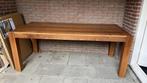 Robuuste houten eettafel en bijpassende salontafel, Huis en Inrichting, Tafels | Eettafels, Ophalen, Gebruikt, Klassiek, Eikenhout