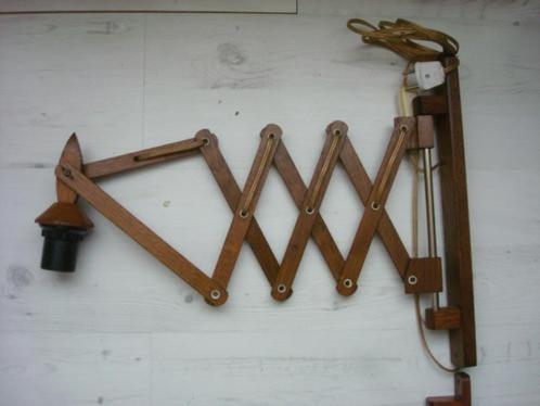 VINTAGE DEENS DESIGN SCHAARLAMP, Huis en Inrichting, Lampen | Wandlampen, Zo goed als nieuw, Hout, Overige materialen, Ophalen