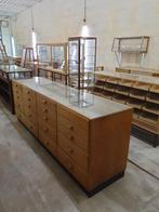 Grote vintage toonbank balie winkelkast 250 cm NU 1595 euro, Ophalen