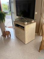 TV-Meubel met Glazen Blad en Opbergruimte, Ophalen, Minder dan 50 cm, Gebruikt, Minder dan 100 cm