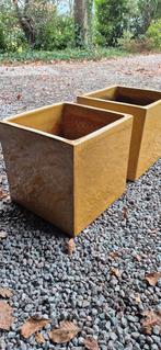 Plantenpotten voor buiten, Tuin en Terras, Bloempotten, Steen, Gebruikt, Vierkant, Minder dan 40 cm