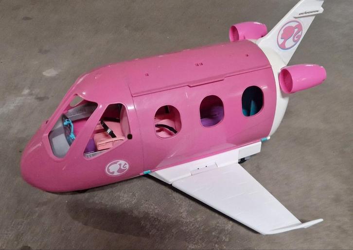 Barbie Vliegtuig - Roze Speelgoedvliegtuig, Kinderen en Baby's, Speelgoed | Overig, Gebruikt, Meisje, Ophalen of Verzenden