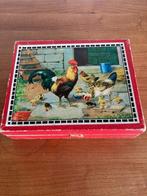 Oude houten blokkenpuzzel boerderij – 12 blokken, 2 tot 4 jaar, Gebruikt, 10 tot 50 stukjes, Ophalen of Verzenden