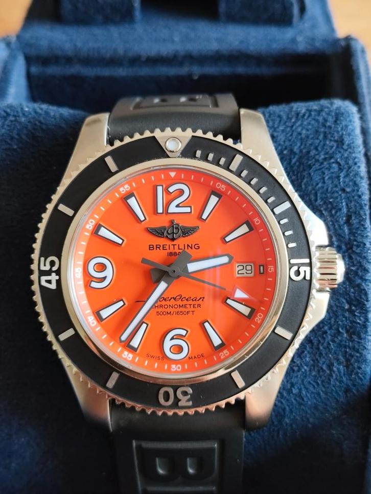 T.K. i.z.g.st. Breitling Superocean Automatic 42 van 08-2022, Sieraden, Tassen en Uiterlijk, Horloges | Heren, Zo goed als nieuw