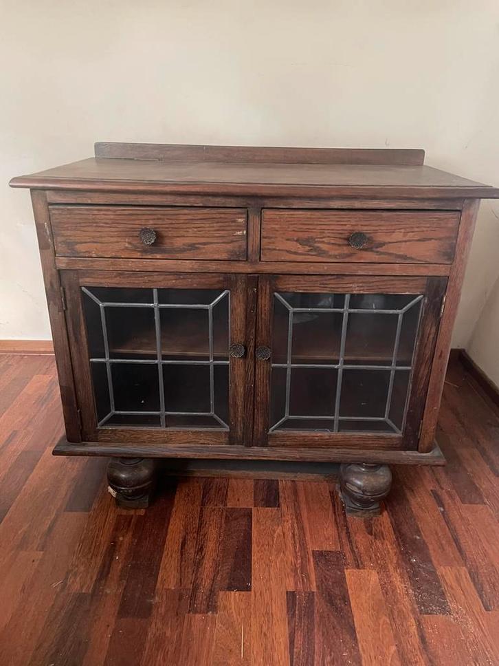 Thee kastje met lades en deuren jaren 40/50, Huis en Inrichting, Kasten | Dressoirs, Gebruikt, 50 tot 100 cm, 25 tot 50 cm, Met lade(s)