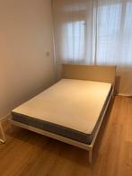Ikea 140x200cm bedframe + matras, Gebruikt, Wit, Tweepersoons, Ophalen of Verzenden