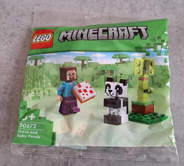 LEGO Minecraft 30672 Steve en Baby Panda Polybag beschikbaar voor biedingen