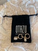 Otazu Gouden Oorbellen, Met kristal, Hangers, Ophalen of Verzenden, Zo goed als nieuw