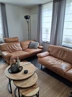 Twee lederen Durlet banken, Huis en Inrichting, Banken | Bankstellen, Ophalen, Landelijk; industrieel, Zo goed als nieuw, Rechte bank