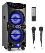 Fenton LIVE2104 speaker, karaoke, Bluetooth, mp3, 2 mics, Ophalen of Verzenden, Zo goed als nieuw, Complete set