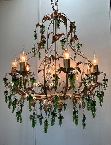 XL Murano grote groene druiven kroonluchter hanglamp kristal beschikbaar voor biedingen