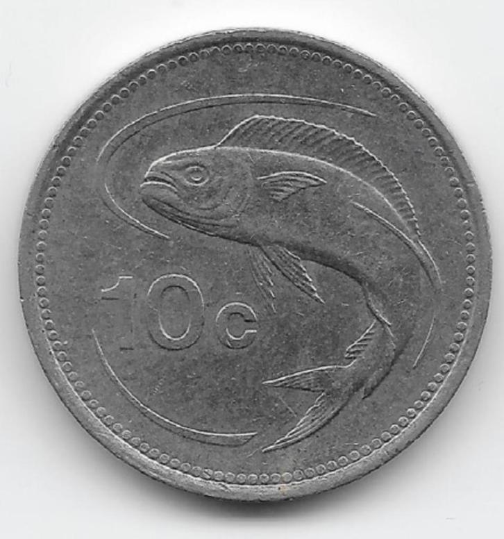Malta 10 cents 1991 KM# 96, Postzegels en Munten, Munten | Europa | Niet-Euromunten, Losse munt, Overige landen, Verzenden