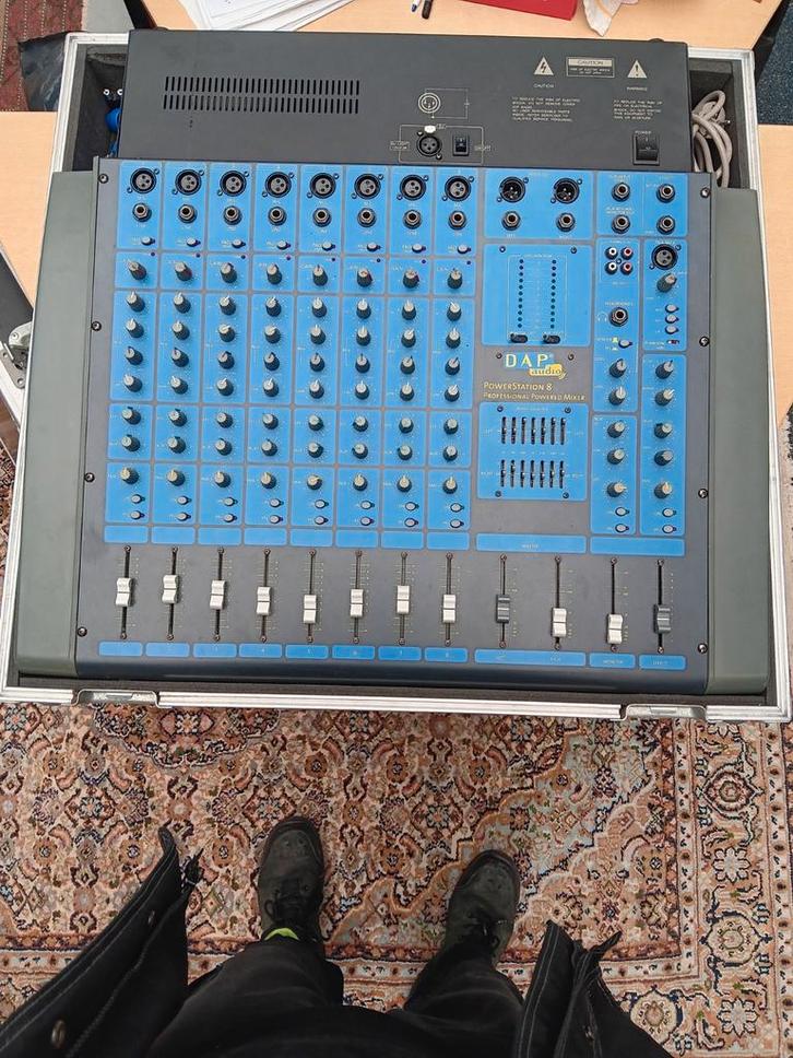 DAP Powerstation 8 Powered Mixer, Muziek en Instrumenten, Mengpanelen, Gebruikt, 5 tot 10 kanalen, Microfooningang, Ophalen of Verzenden