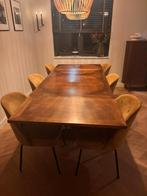 Antieke Houten Inklapbare Eetkamertafel, Antiek en Kunst, Ophalen