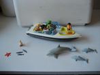 playmobil boot met familie tussen dolfijnen, Ophalen of Verzenden, Zo goed als nieuw