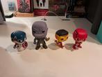 4 funko pop sneeuwpop captain america thanos kid flash flash, Ophalen of Verzenden, Zo goed als nieuw