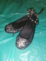 Kinky Gothic wensday addems Pentagram Ballerina's maat 39, Verzenden, Gedragen, Zwart, Ballerina's