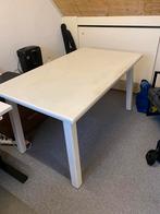 Blank eiken eettafel met whitewash behandeld, Huis en Inrichting, Tafels | Eettafels, Ophalen, Gebruikt, 100 tot 150 cm, 50 tot 100 cm