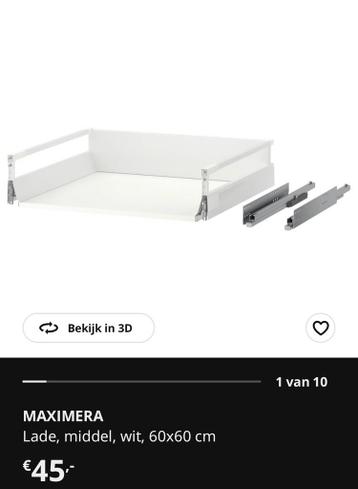 3x Ikea Maximera lades 60x60 + Voxtorp front - afbeelding 3