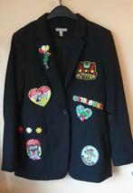 Leuk zwart Oeteldonk/Den Bosch jasje met emblemen (30), Kleding | Dames, Carnavalskleding en Feestkleding, Ophalen, Carnaval, Zo goed als nieuw