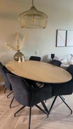 Ovale eettafel 220 x 110, Ophalen, 100 tot 150 cm, 200 cm of meer, Zo goed als nieuw