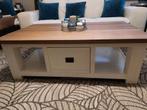 richmond houten salontafel met twee lades, Huis en Inrichting, 100 tot 150 cm, Zo goed als nieuw, Minder dan 50 cm, Rechthoekig