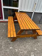 Tuintafel picknick bank hout, Ophalen, Zo goed als nieuw, Rechthoekig, Hout