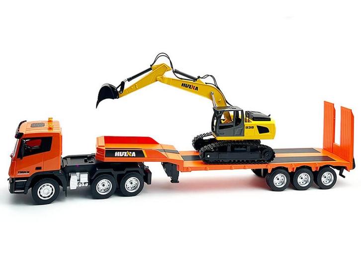 HUINA 9CH RC TRAILER & 6CH EXCAVATOR 2.4G SET 1:24 CY1319, Hobby en Vrije tijd, Modelbouw | Radiografisch | Auto's, Nieuw, Onderdeel