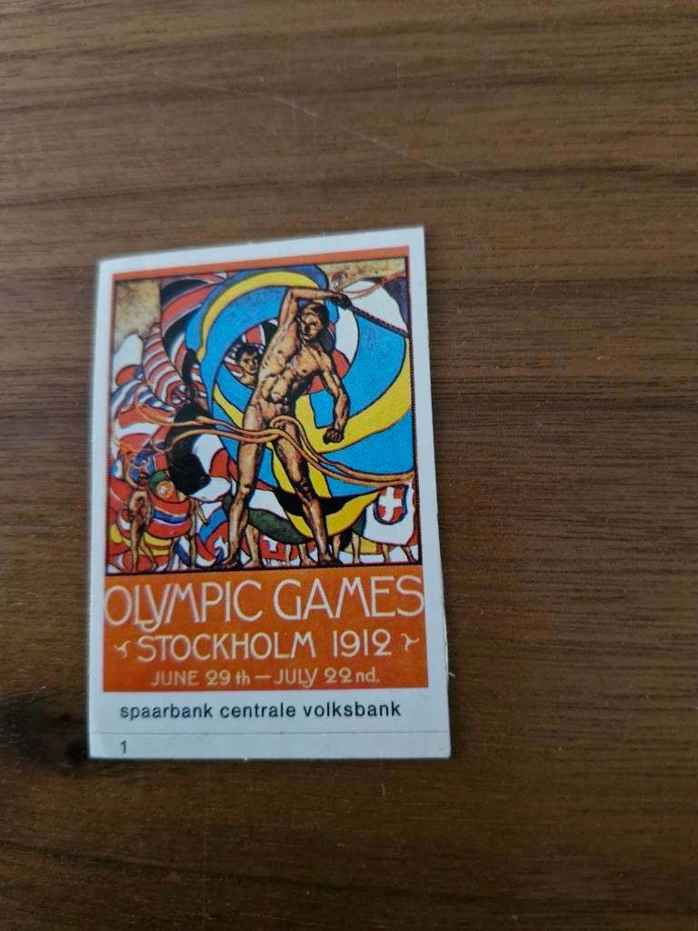 4408 Sticker Olympische Spelen Stockholm 1912 Affiche, Ophalen of Verzenden