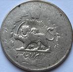 Iran zilveren 2000 dinar 1902, Midden-Oosten, Zilver, Ophalen of Verzenden, Losse munt