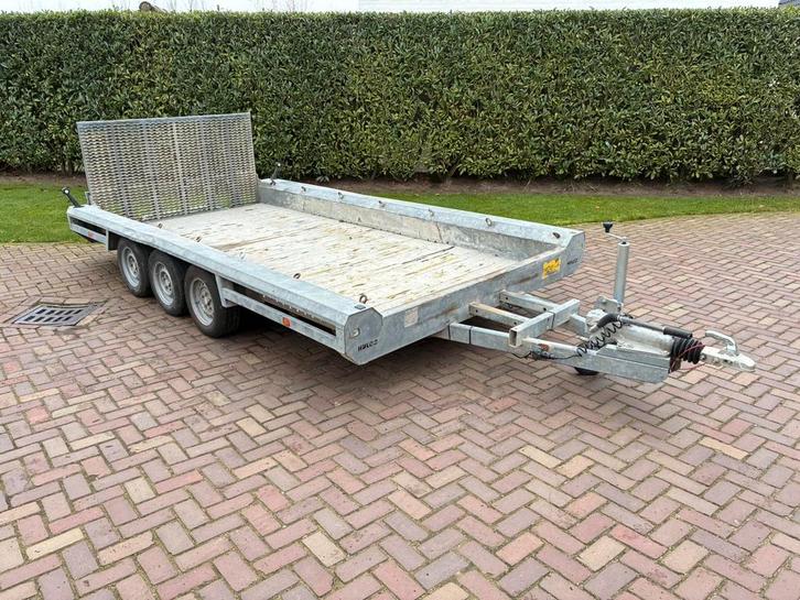 Hulco Terrax-3 tridemasser transporter 394x180cm 3,5ton, Auto diversen, Aanhangers en Bagagewagens, Gebruikt, Ophalen of Verzenden