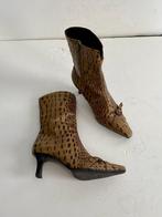 H657 Peter Kaiser maat 35 lage laarsjes laarzen schoenen hak, Peter Kaiser, Bruin, Ophalen of Verzenden, Zo goed als nieuw