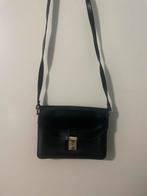 Mooi zwart leer schoudertasje, Ophalen of Verzenden, Gebruikt, Zwart, Schoudertasje