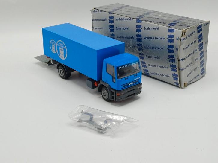 Conrad Iveco eurotech laadklep demo, Hobby en Vrije tijd, Modelauto's | 1:50, Zo goed als nieuw, Bus of Vrachtwagen, Tekno, Ophalen of Verzenden
