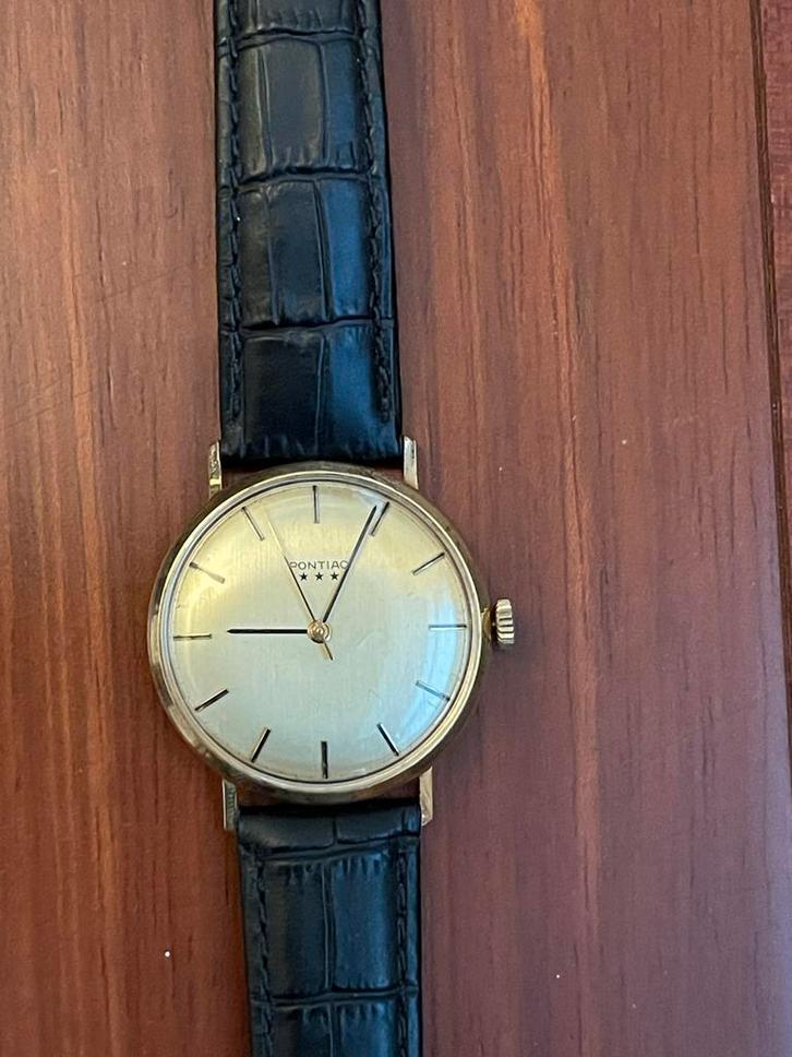 14kt Gouden Pontiac Polshorloge, Sieraden, Tassen en Uiterlijk, Horloges | Dames, Gebruikt, Polshorloge, Overige merken, Goud