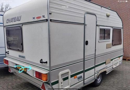 Caravan Chateau Chiara 400 voortent+luifel+MOVER, Caravans en Kamperen, Caravans, Particulier, tot en met 4, 750 - 1000 kg, Treinzit