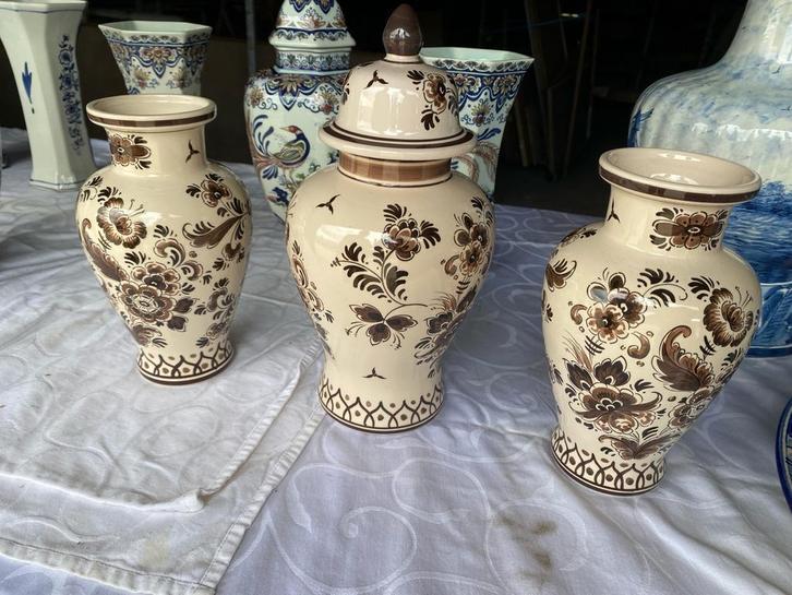 Delfts Holland Handwerk Leyden kaststel, Antiek en Kunst, Antiek | Vazen, Ophalen