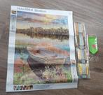 Diamond Painting Boot op Meer - 30x40 (Vol Rond), Hobby en Vrije tijd, Knutselen, Ophalen of Verzenden, Nieuw, Knutselwerk