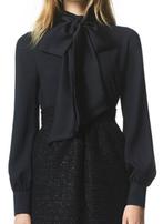 Prachtige blouse ladress la dress couture Donyale zwart l xl, Verzenden, Zwart, Maat 46/48 (XL) of groter, Zo goed als nieuw