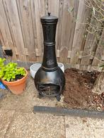 Goede tuinhaard 104cm hoog met deksel.diameter pot 40cm, Ophalen, Zo goed als nieuw