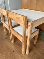 IKEA LÄTT kindertafel met twee stoelen table chairs wood, Tafel(s) en Stoel(en), Zo goed als nieuw, Ophalen