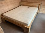 Bed van steigerhout 160x200 incl. matras, Ophalen, Steigerhout, Tweepersoons, Zo goed als nieuw