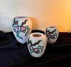 3 decoratieve vazen van Flora Gouda, Antiek en Kunst, Ophalen of Verzenden