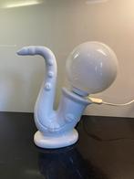 Wit porseleinen SAXOFOON Lamp 1980’s, Ophalen of Verzenden, Gebruikt, Overige typen