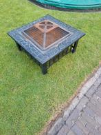 Gezellige vuurtafel met bbq rooster, Tuin en Terras, Ophalen, Gebruikt