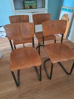 Vier originele vintage stoelen,10 euro per stuk, Huis en Inrichting, Stoelen, Ophalen, Gebruikt, Bruin