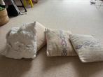 Boho kussens met vulling, Ophalen, Gebruikt, Beige, Vierkant
